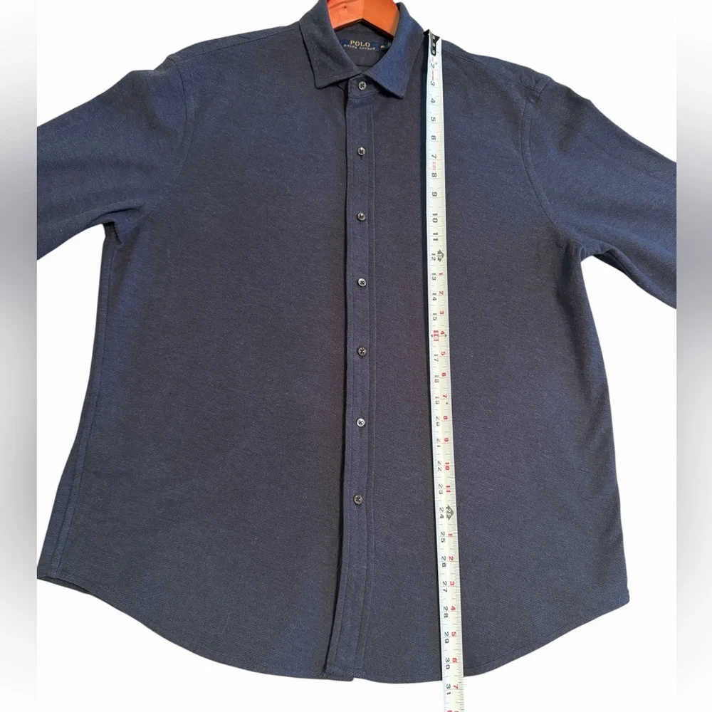 Polo Ralph Lauren EUC Navy Long Sleeve Button Front Shirt XL Classic Fit Cotton